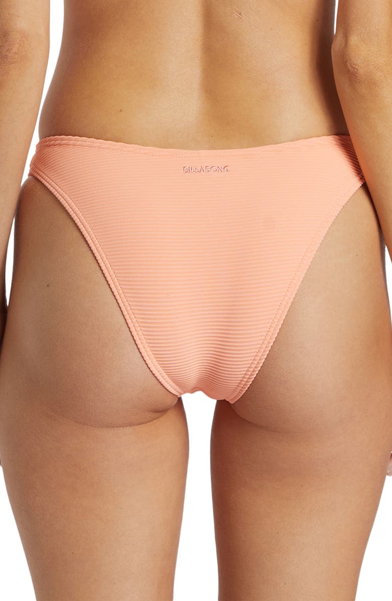 Billabong Tanlines Hike High Leg Bikini Bottoms, Alternate, color, Peach Tart