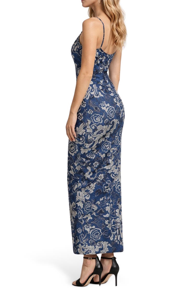 Sam Edelman Floral Scoop Neck Maxi Dress, Alternate, color, Navy
