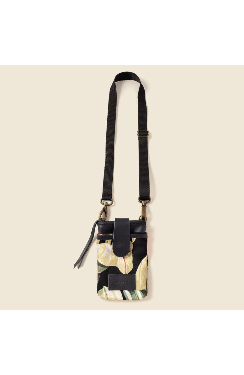 Casupo Compact Phone Bag, Alternate, color, Black Floral