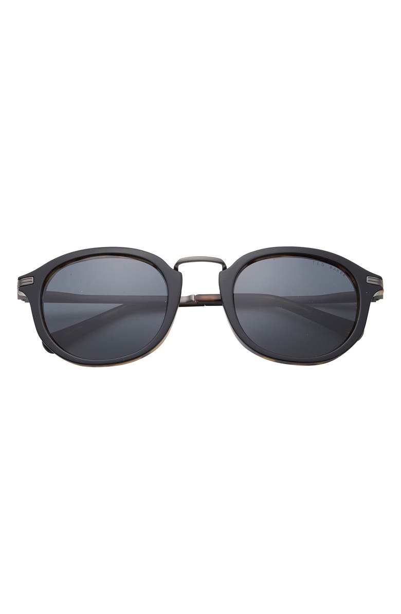Ted Baker London 51mm Polarized Round Sunglasses, Main, color, 