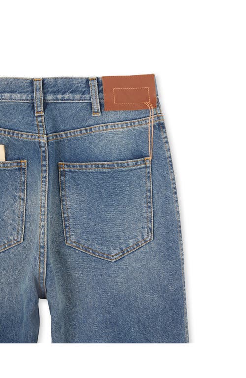 Fortela Jane Bootcut Stone Wash Denim Trousers In Blue