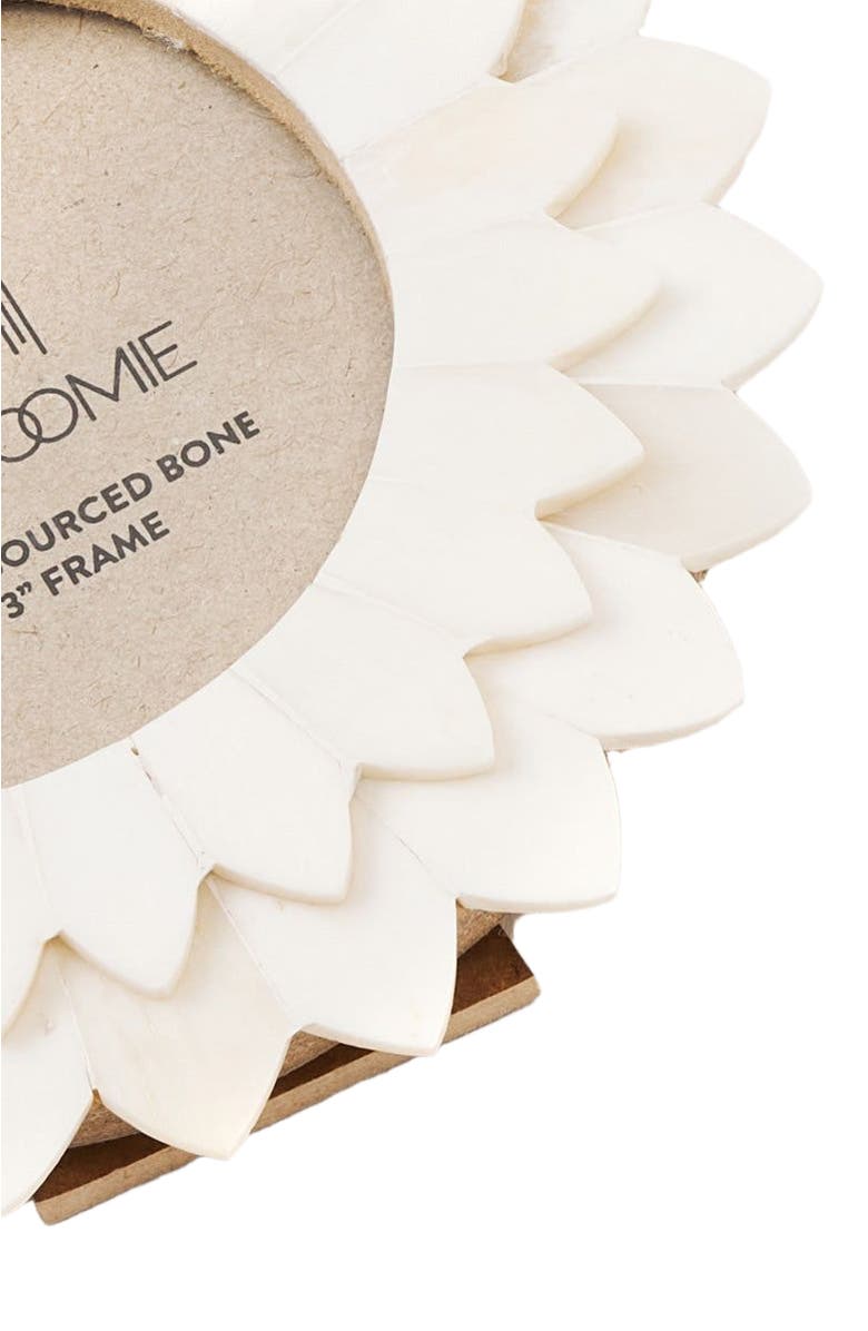 Matr Boomie Amalesh Bloom 3x3 Cream Picture Frame - Carved Bone, Alternate, color, White