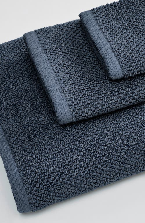 Woven & Weft Loop Textured 2-pack Bath Towels In Blue