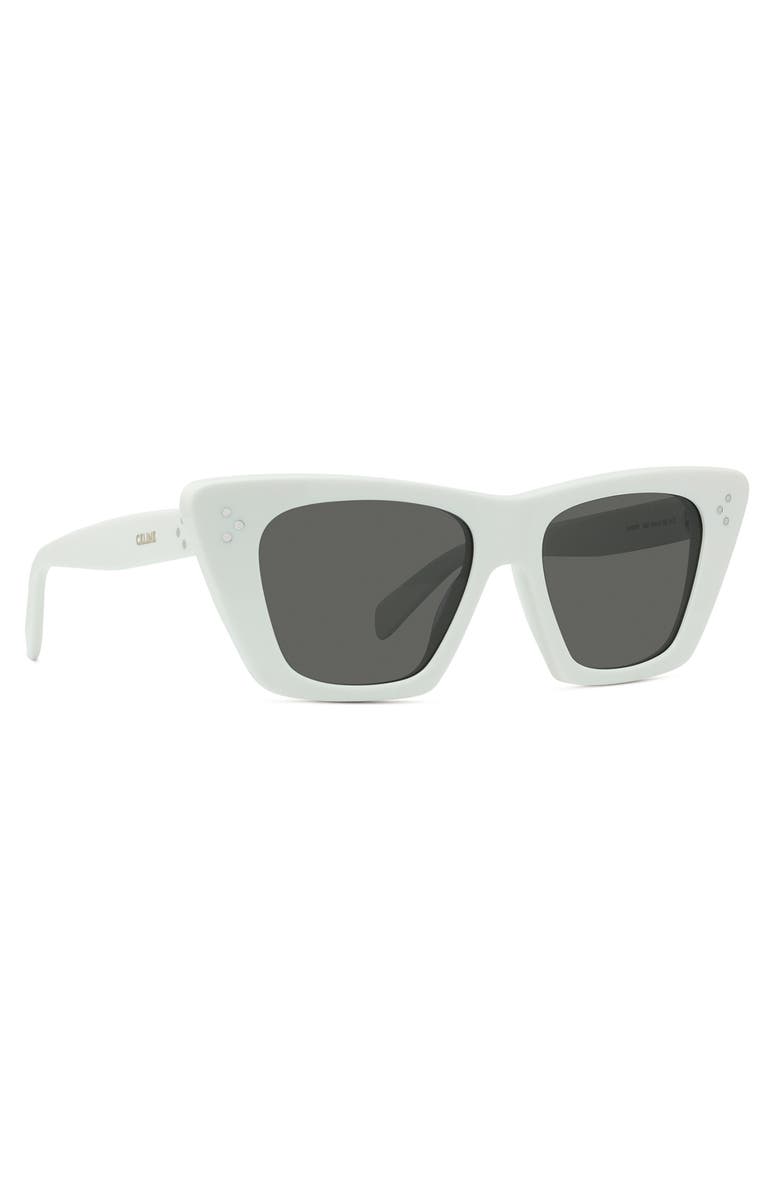 CELINE 51mm Cat Eye Sunglasses, Alternate, color, Ivory / Smoke