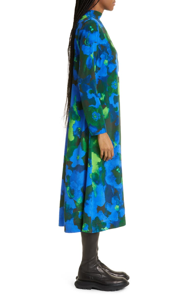 Stine Goya Millie Floral Long Sleeve Silk Blend Dress, Alternate, color,