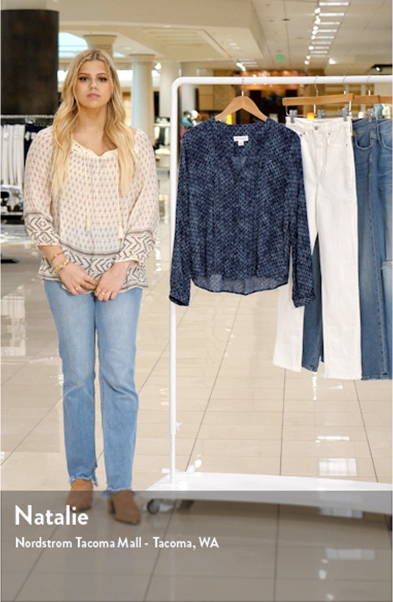 Pleated Long Sleeve Peasant Blouse, sales video thumbnail