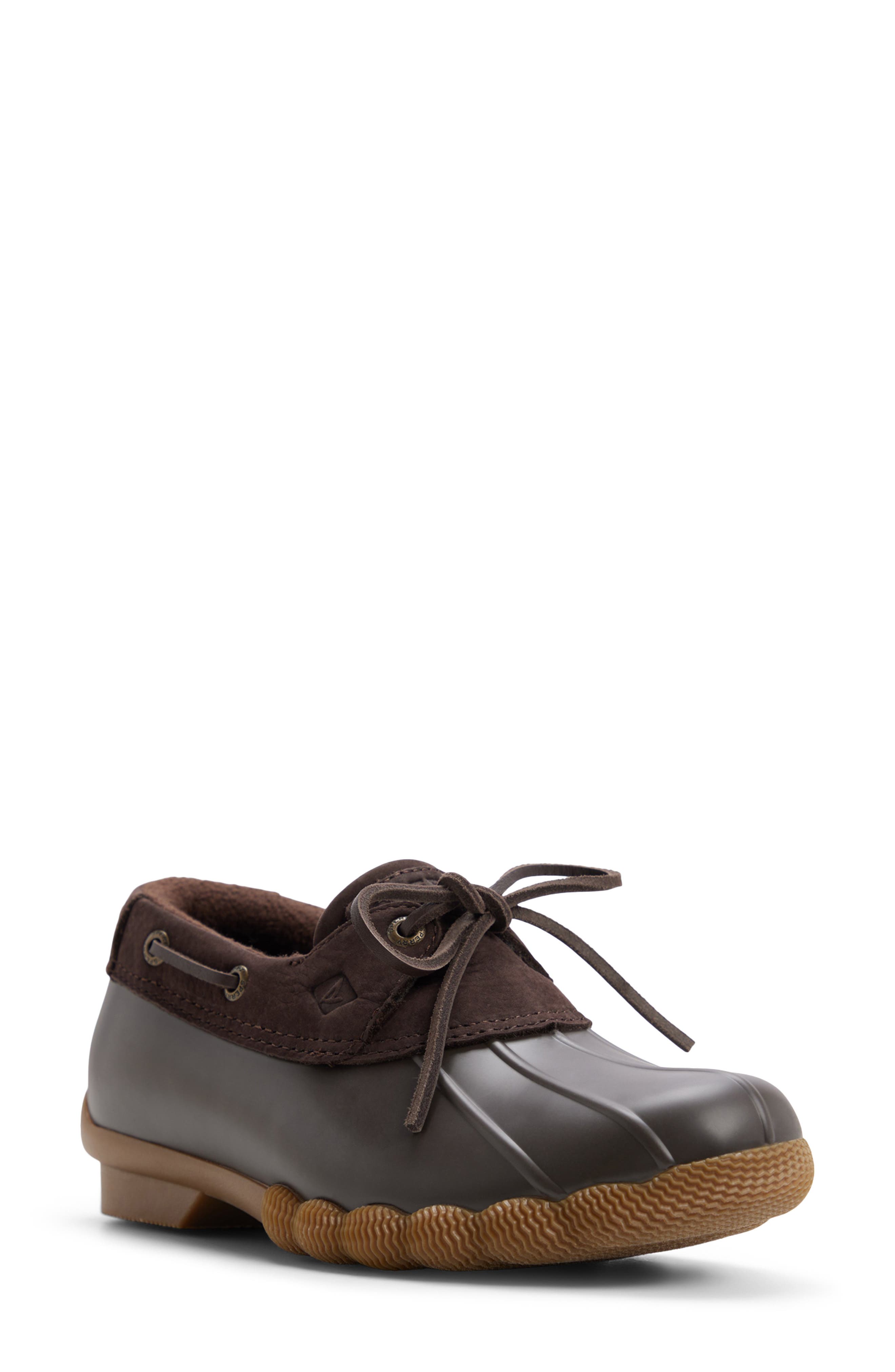 Saltwater Waterproof Duck Shoe, Main, color, DARK BROWN