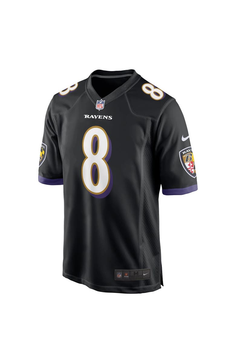 Nike Men's Nike Lamar Jackson  Black Baltimore Ravens Alternate Game Jersey, Alternate, color, Black