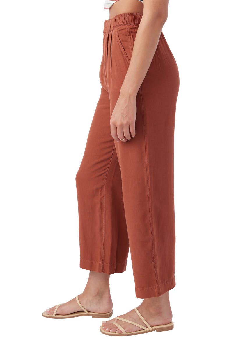 Rowan Wide Leg Crop Pants, Alternate, color, RUSTIC BROWN