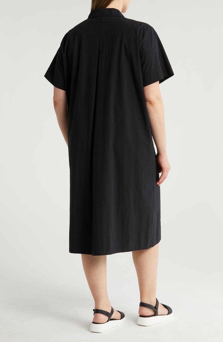 Eileen Fisher Classic Organic Cotton Poplin Midi Shirtdress, Alternate, color,