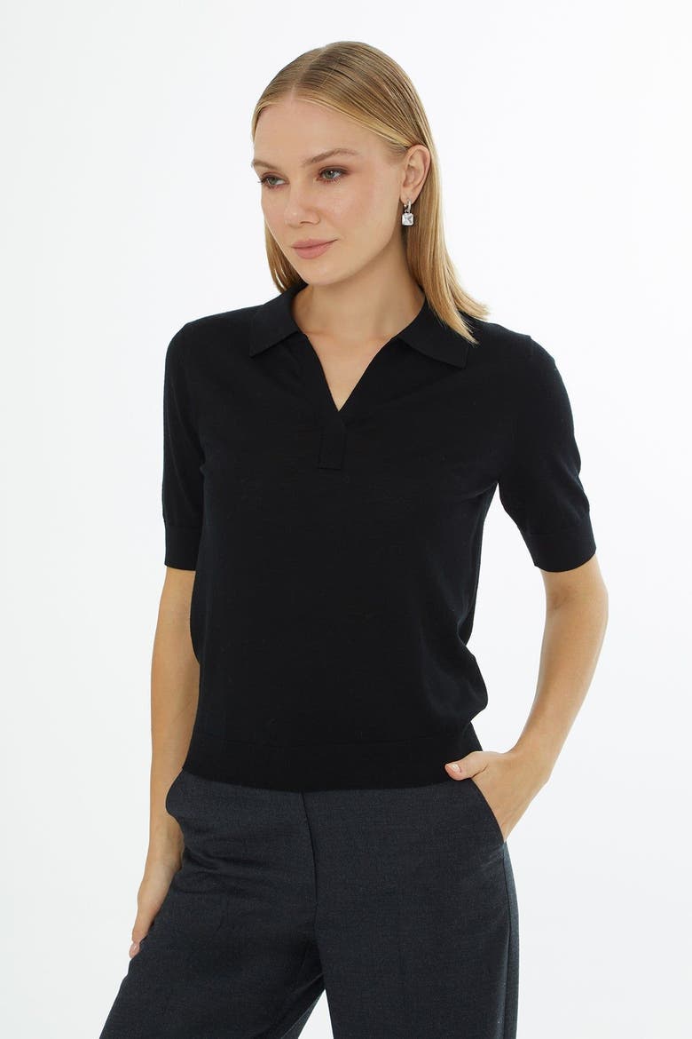 Off-Shoulder Knit Sweater, Alternate, color, Black