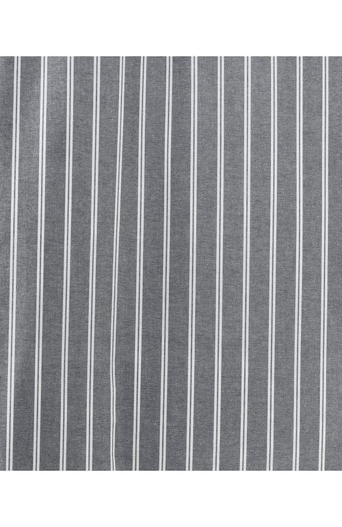 Lands' End Oxford Yarn Dyed Cotton Reversible Duvet Cover In Gray