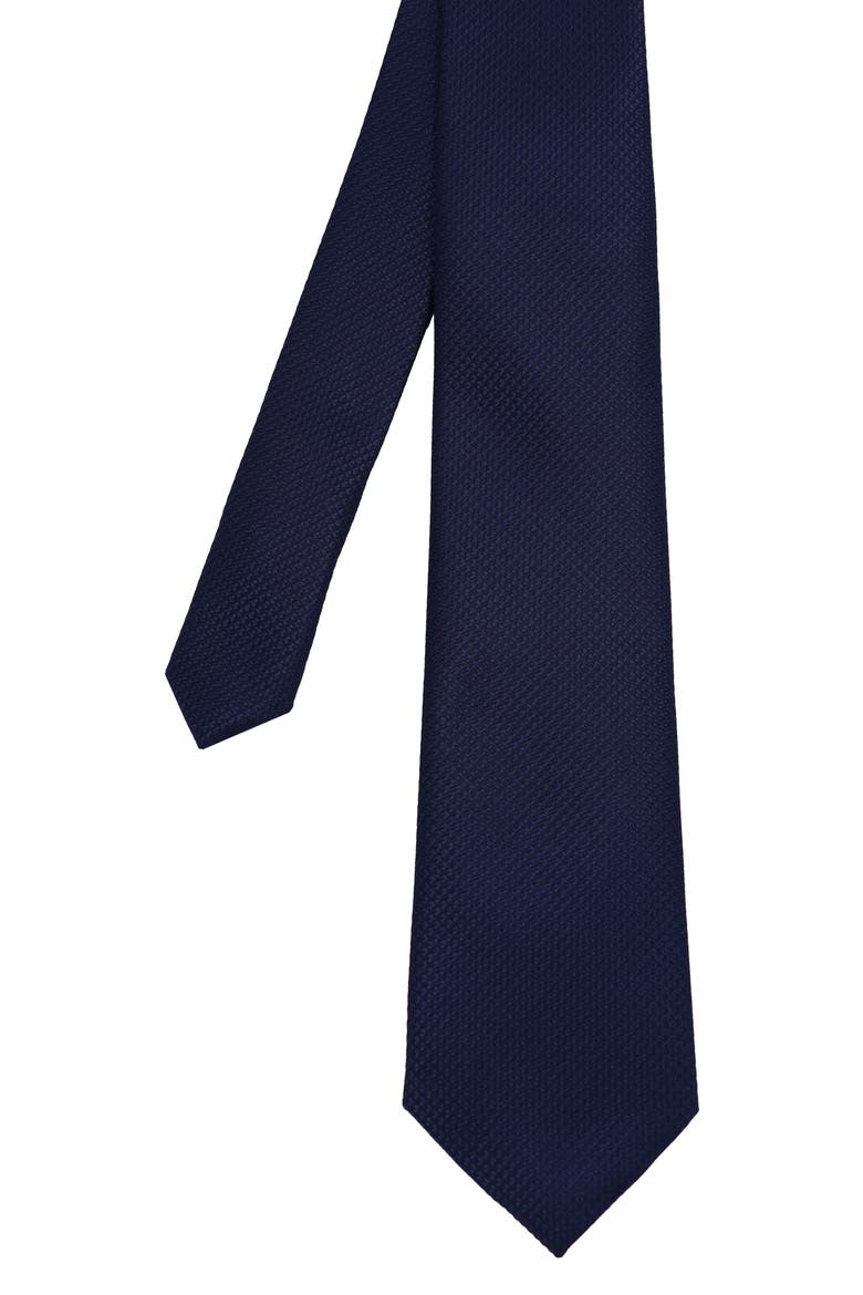 Textured Solid Tie, Alternate, color, NAVY