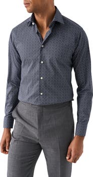 Eton Slim Fit Floral Cotton Dress Shirt