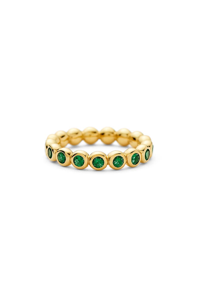 Tennis Stacking Ring, Alternate, color, GOLD/GREEN