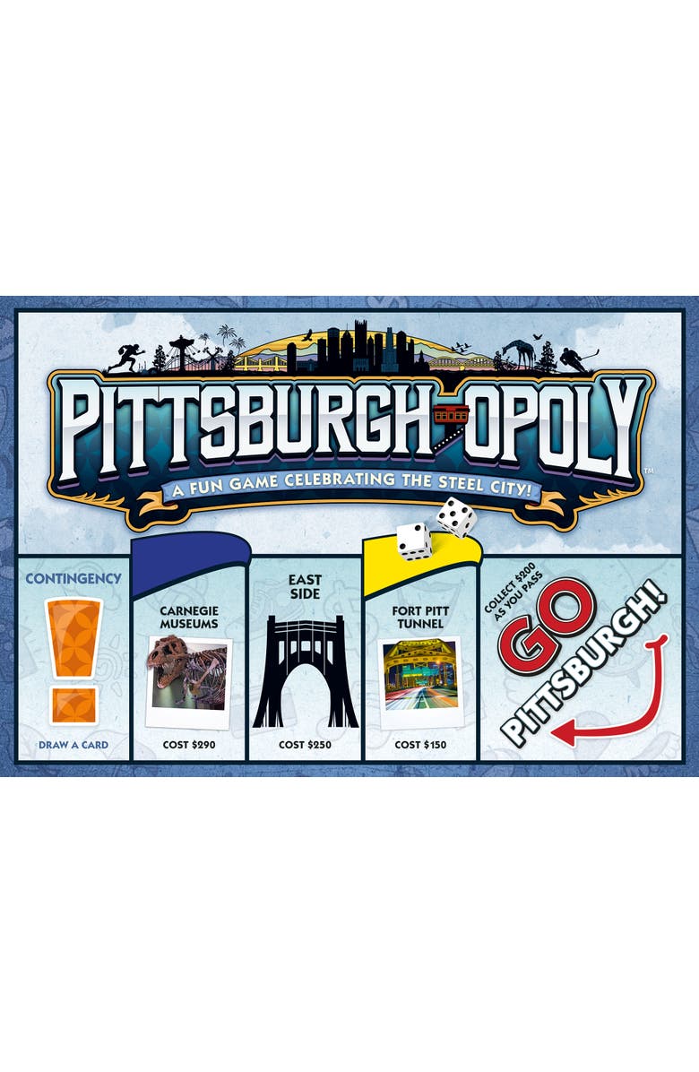 Late for the Sky Pittsburghopoly Monopoly Board Game, Alternate, color, Multicolored