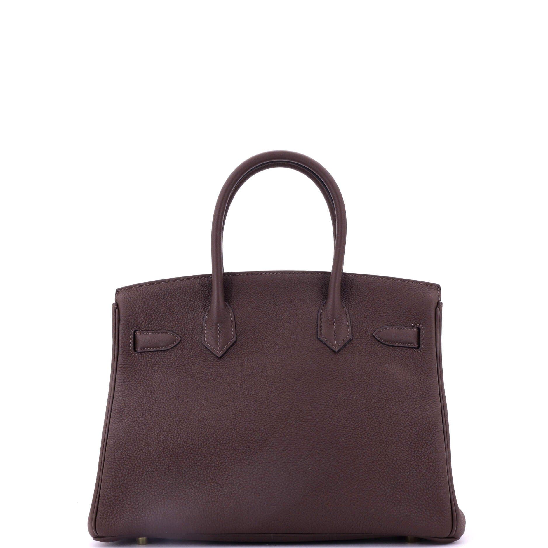 Pre-Owned Hermes Birkin Handbag Brown Novillo with Gold Hardware 30, Alternate, color, 