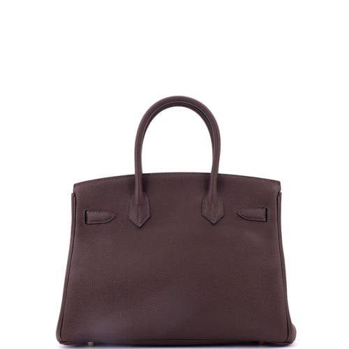 Pre-owned Hermes Hermes Birkin Handbag Brown Novillo With Gold Hardware 30 In Brown