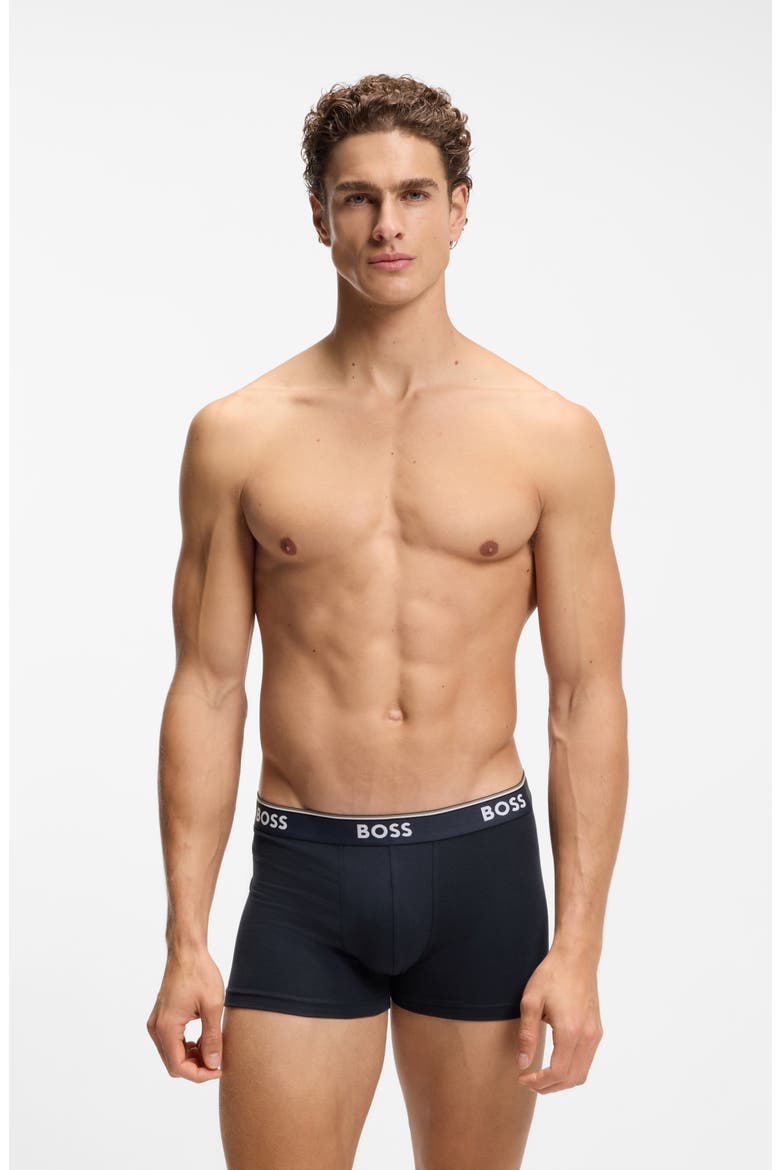 Assorted 3-Pack Power Stretch Cotton Trunks, Alternate, color, OPEN BLUE