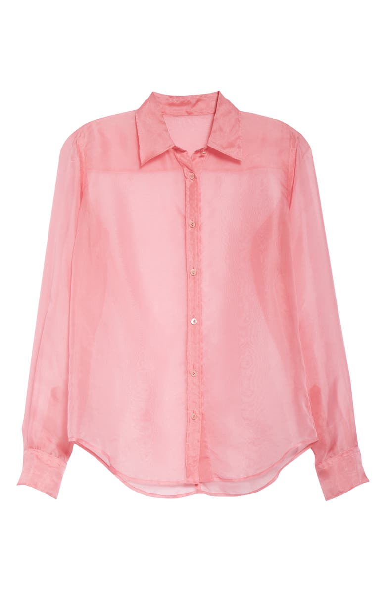 Helmut Lang Silk Organza Shirt, Alternate, color,