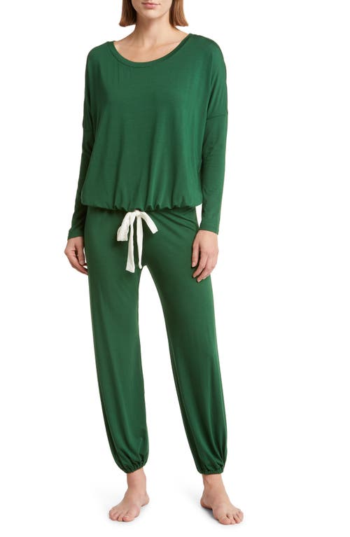 Eberjey Gisele Jersey Knit Slouchy Pajamas In Green
