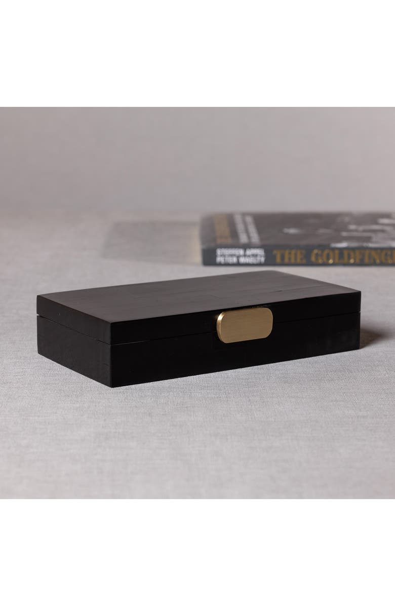 Zodax Marlow Decorative Box, Alternate, color, Black/ Gold