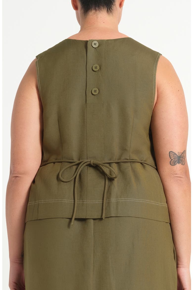 Sonnet Tie Back Sleeveless Top, Alternate, color, FERN