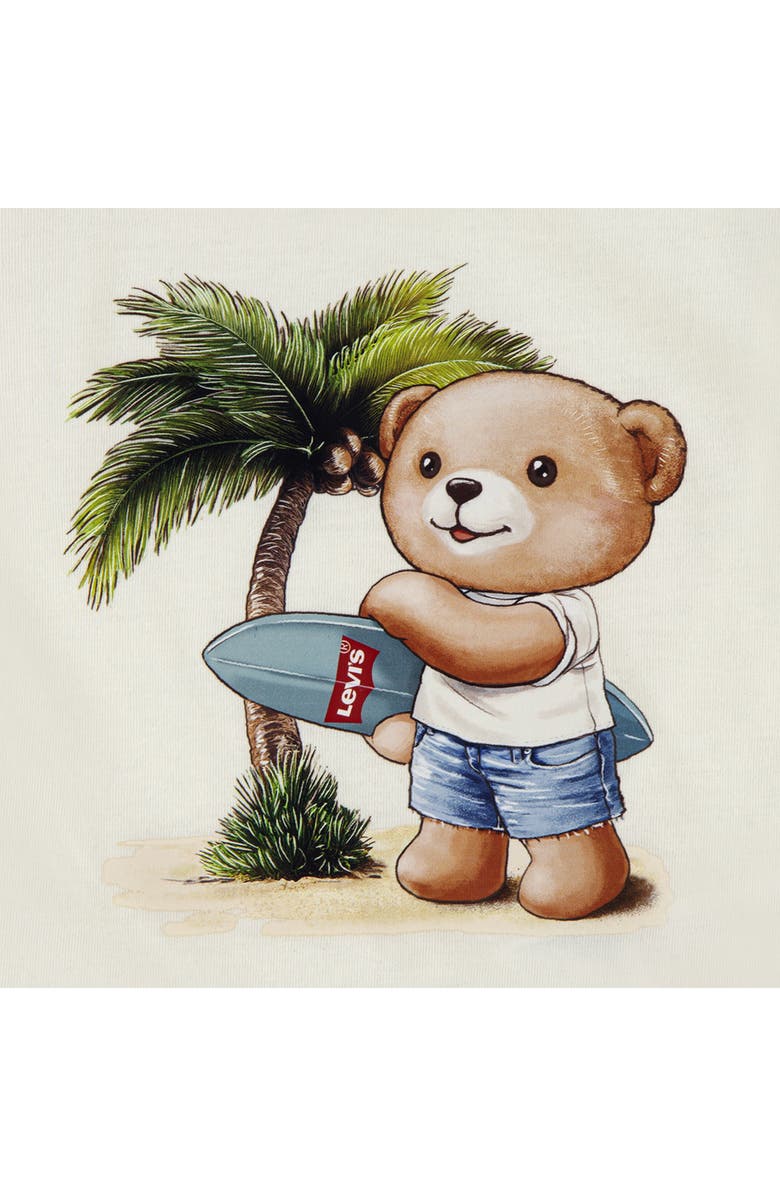 Levi's Palm Tree T-Shirt & Denim Set, Alternate, color, Levis Egret