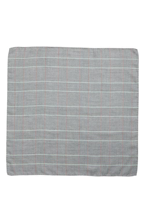 Johnstons Of Elgin Cashmere & Silk Square Scarf In Black White