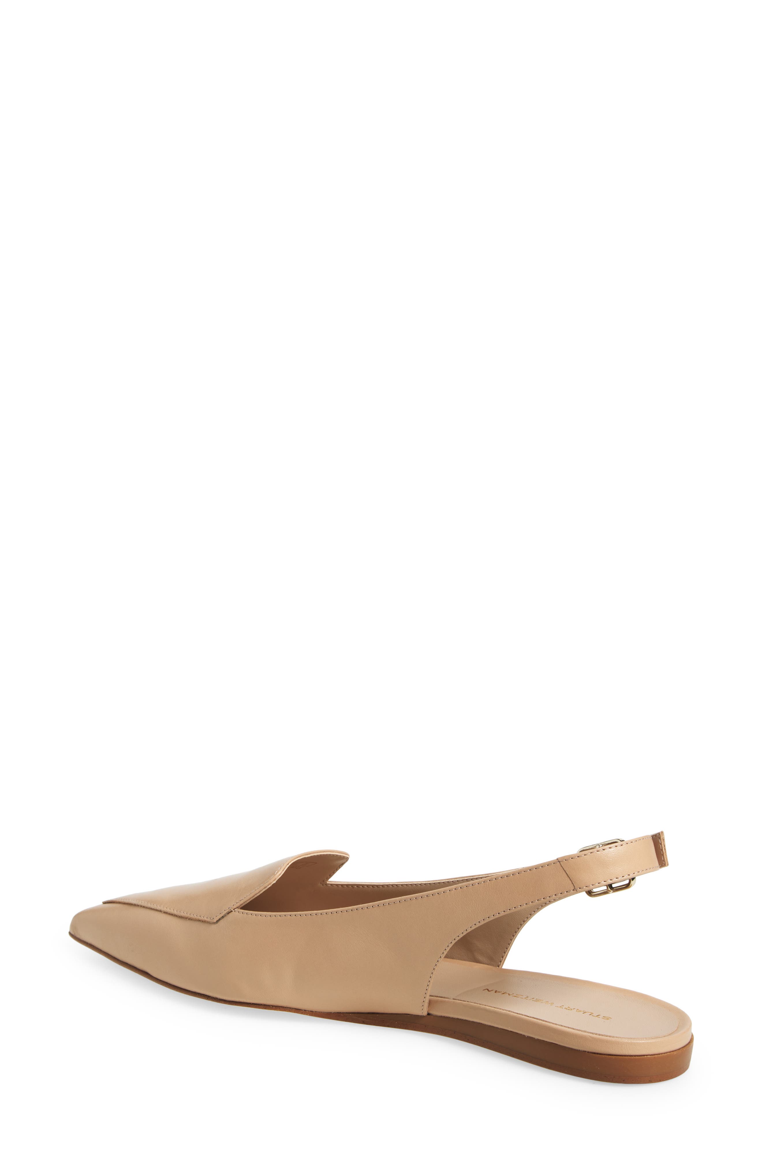 Stuart Weitzman Ryder Slingback Flat, Alternate, color, Golden Beige