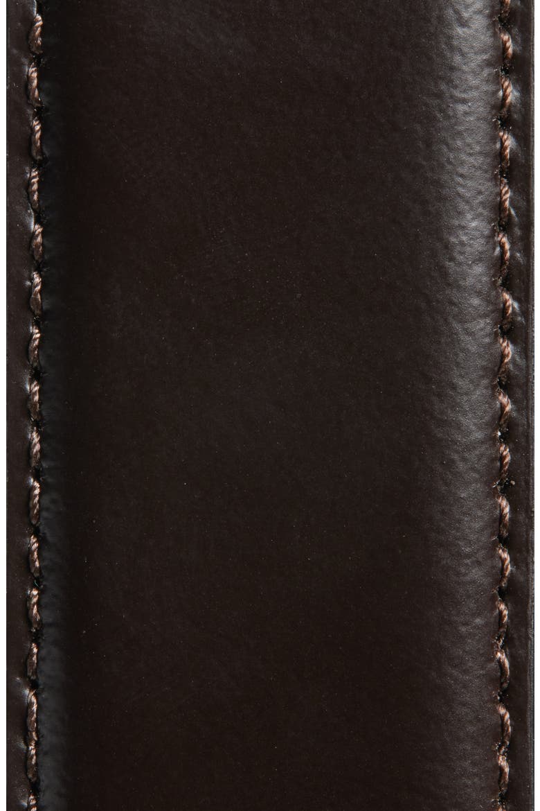 The Jordan Leather Belt, Alternate, color, DARK BROWN/GOLD