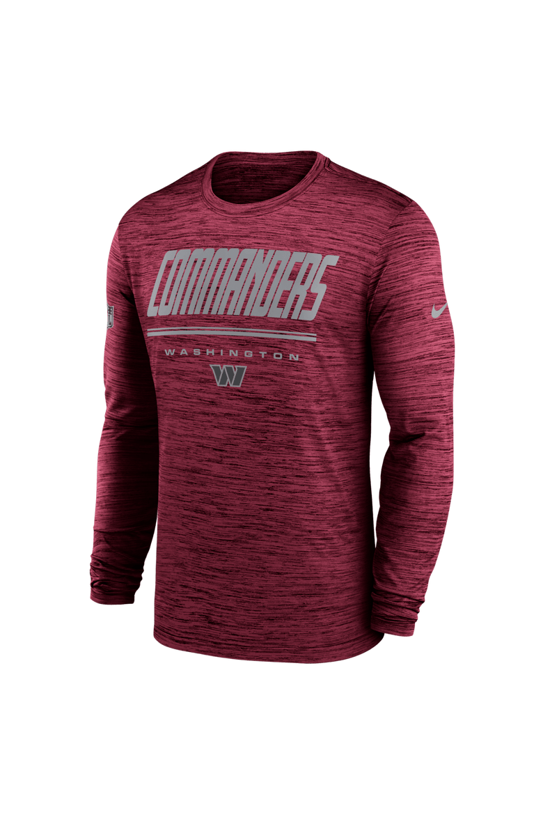 Men's Nike Burgundy Washington Commanders Sideline Offensive Transition Velocity Dri-FIT Long Sleeve T-Shirt, Alternate, color, Burgundy