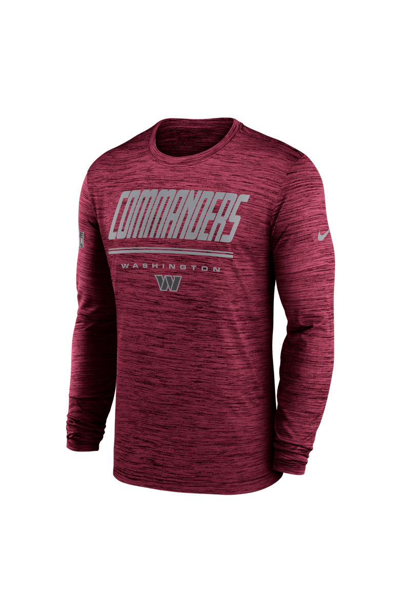 Nike Men's Nike Burgundy Washington Commanders Sideline Offensive Transition Velocity Dri-FIT Long Sleeve T-Shirt, Alternate, color, Burgundy