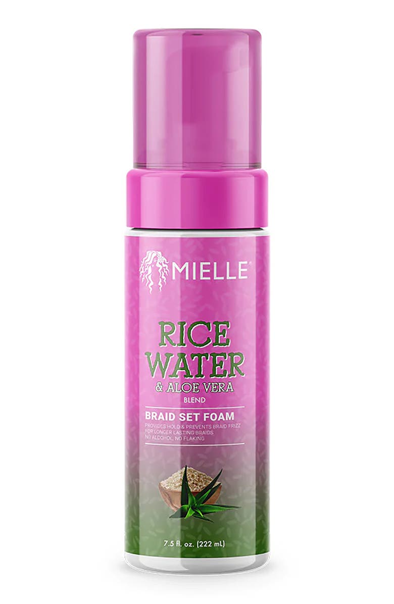 MIELLE Rice Water & Aloe Vera Blend Braid Set Foam, Main, color,