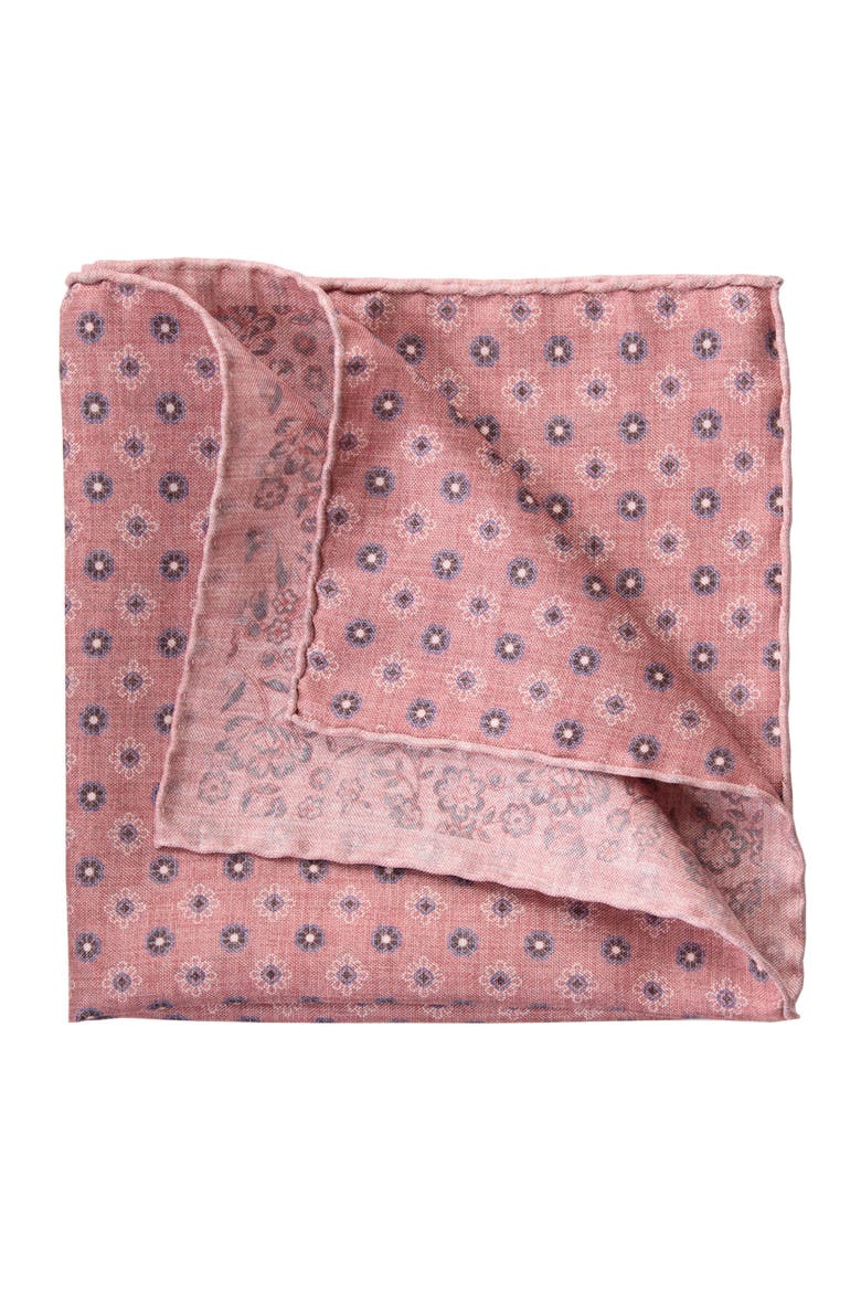 Pascal - Double Sided Silk Pocket Square for Men, Main, color, Blush