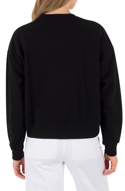 Hurley Worthy Boxy Cotton French Terry Graphic T-shirt In Black