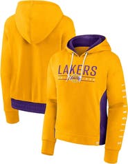 FANATICS Women's Fanatics Branded Gold Los Angeles Lakers Iconic Halftime Colorblock Pullover Hoodie