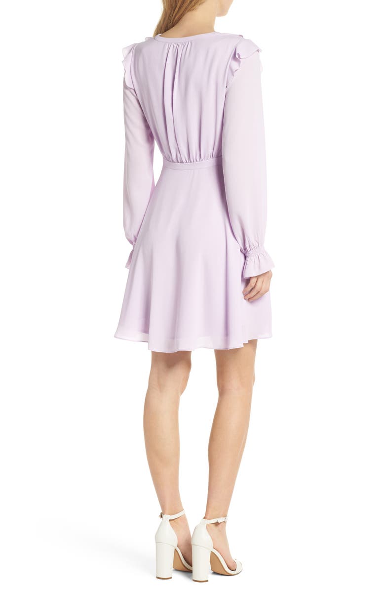 Gal Meets Glam Collection Haley Ruffle Georgette Dress, Alternate, color,