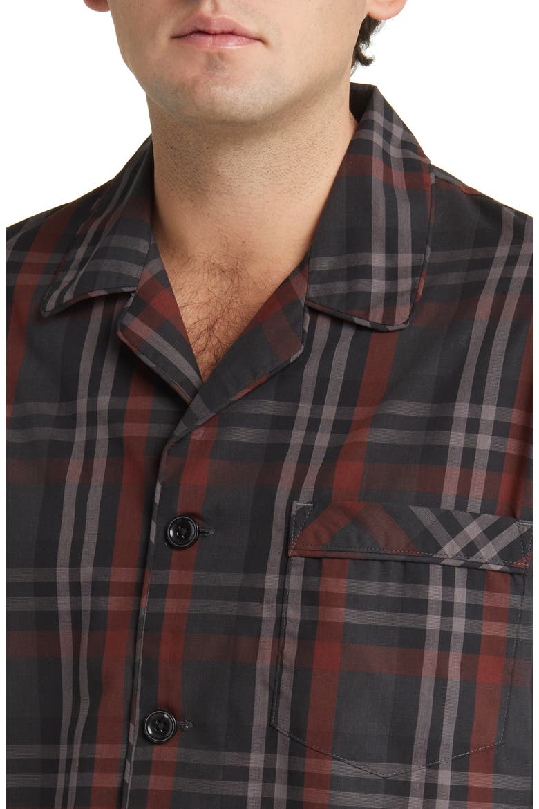 Masons Easy Care Plaid Woven Pajamas, Alternate, color, CHARCOAL/ BURGUNDY