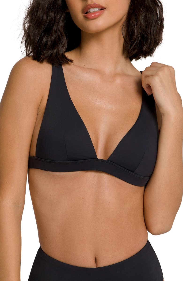 Good American Sexy Boost Bikini Top, Main, color, 