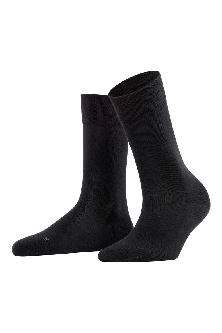 Sensitive London Cotton Blend Socks, Alternate, color, BLACK