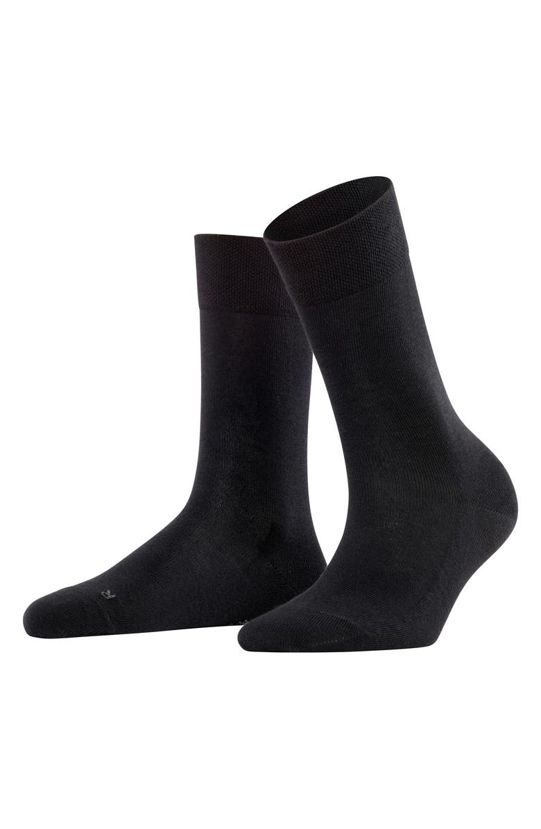 Falke Sensitive London Cotton Blend Socks, Alternate, color, Black