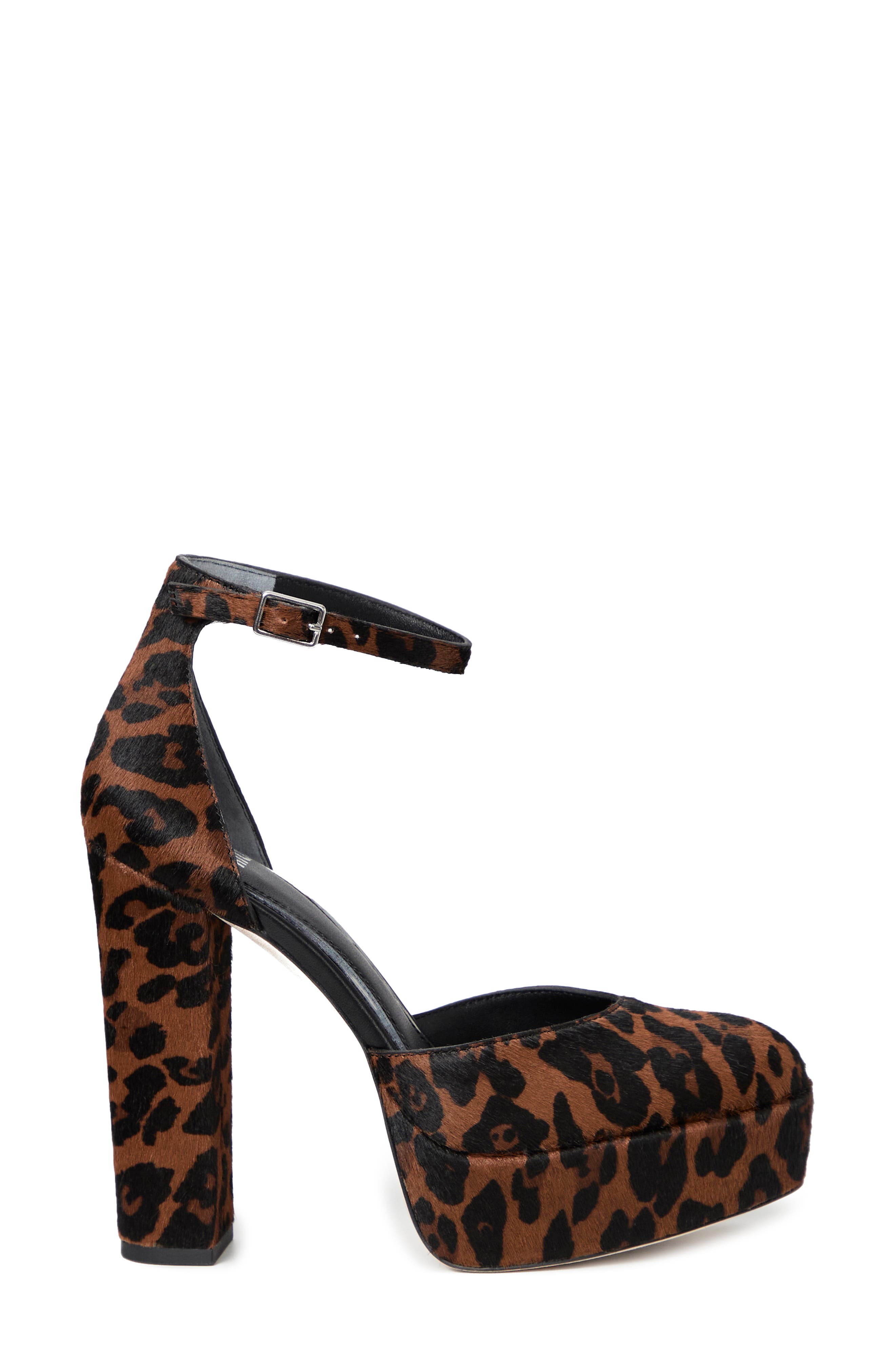 PAIGE Molly Ankle Strap Platform Pump, Alternate, color, Leopard Calf Hair
