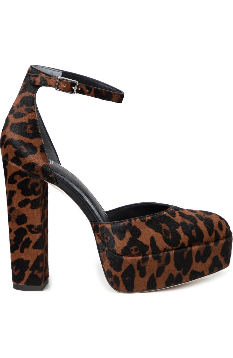 PAIGE Molly Ankle Strap Platform Pump, Alternate, color, Leopard Calf Hair