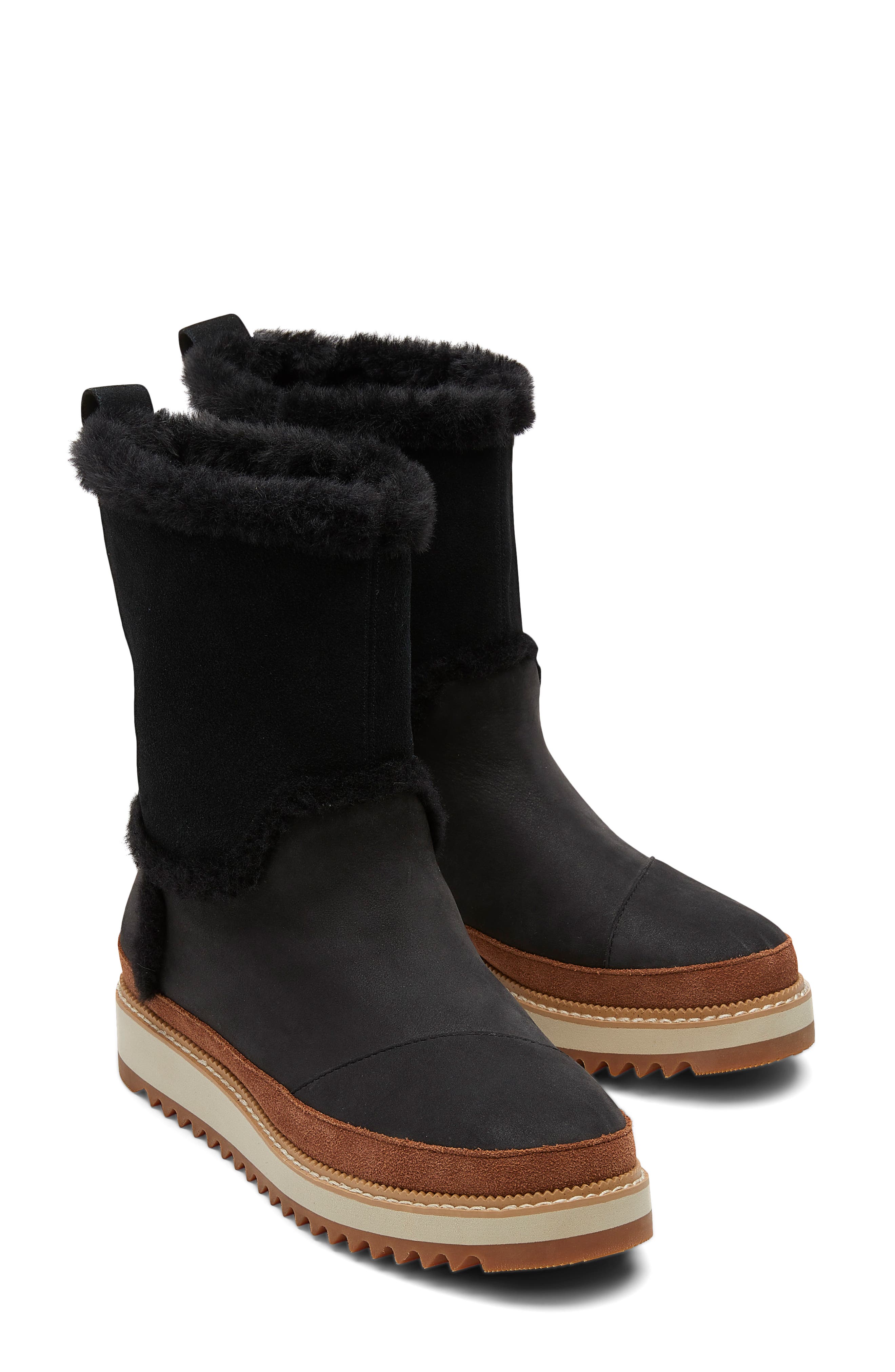 TOMS Faux Shearling Makenna Boot, Main, color, 