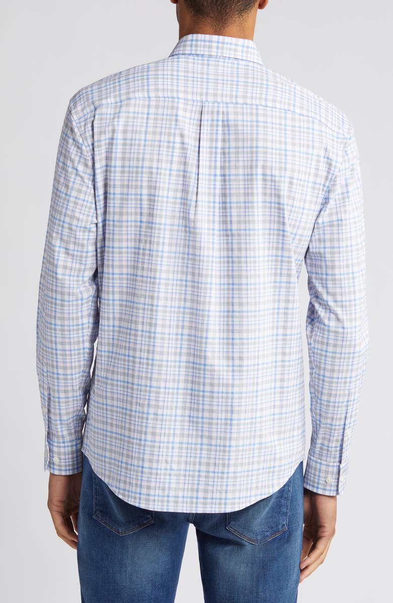 johnnie-O Alzer Plaid Performance Button-Up Shirt, Alternate, color, 