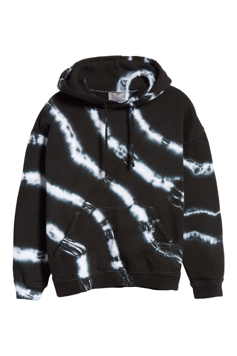 Reincarnation Graphic Tie Dye Hoodie, Alternate, color, BLACK TIE DYE