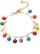 Panacea Multi Beaded Flower Bracelet