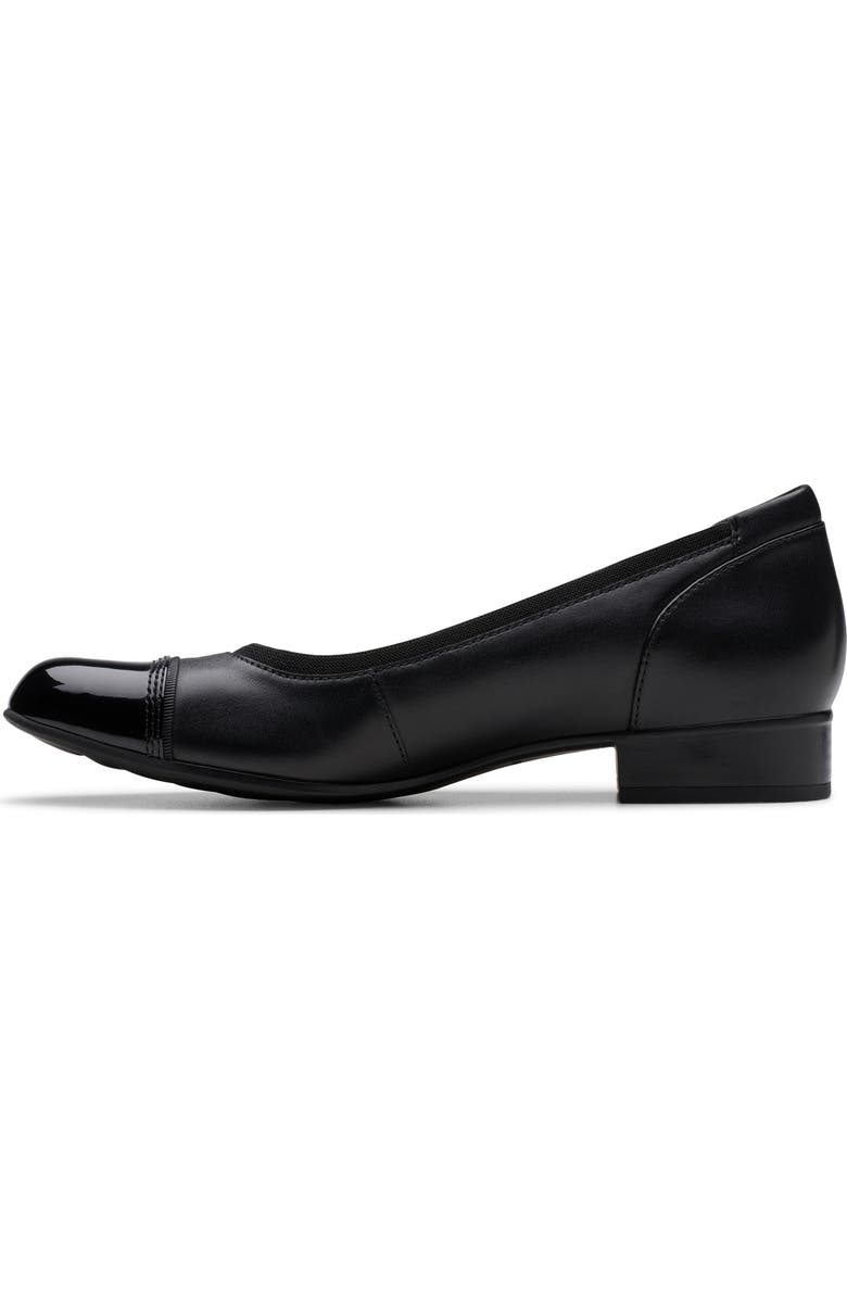 Clarks<sup>®</sup> Krystine May Cap Toe Pump, Alternate, color, Black Leather