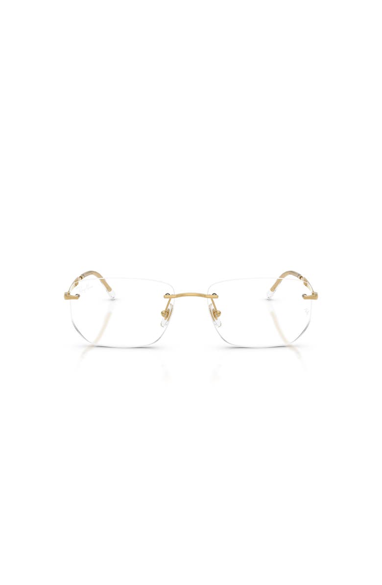 Ray-Ban 56mm Irregular optical glasses, Alternate, color, Gold